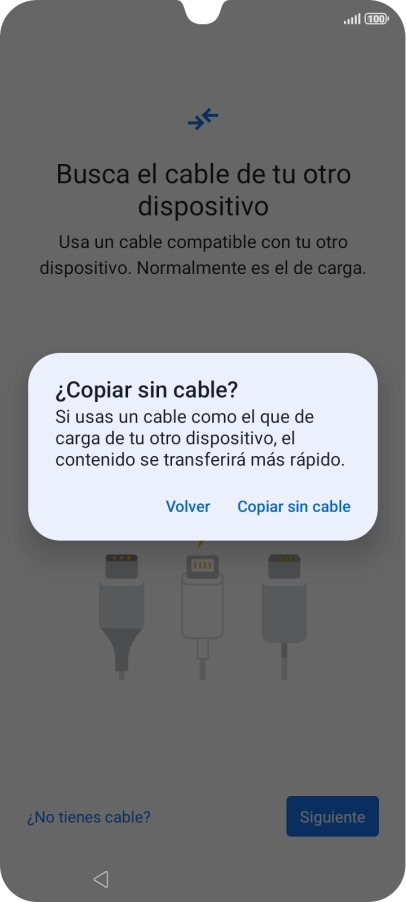 Pulsa Copiar sin cable.
