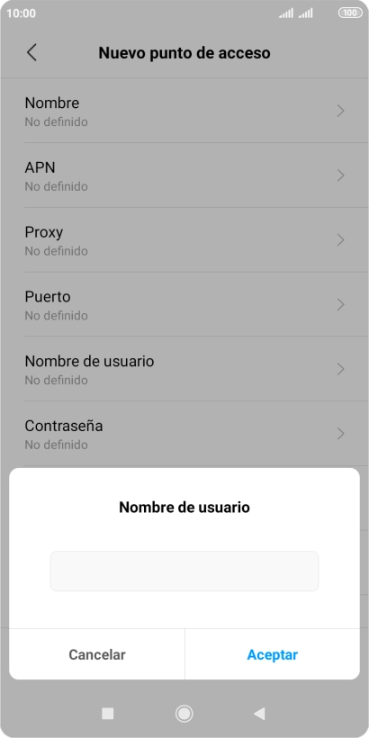 Introduce wap@wap y pulsa Aceptar.