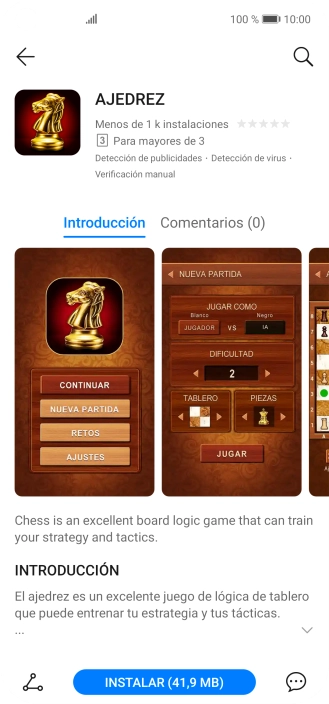 Pulsa INSTALAR y sigue las indicaciones de la pantalla para instalar la app.