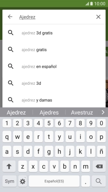 Introduce el nombre del tema o de la app y pulsa el icono de búsqueda.