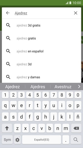 Introduce el nombre del tema o de la app y pulsa el icono de búsqueda.