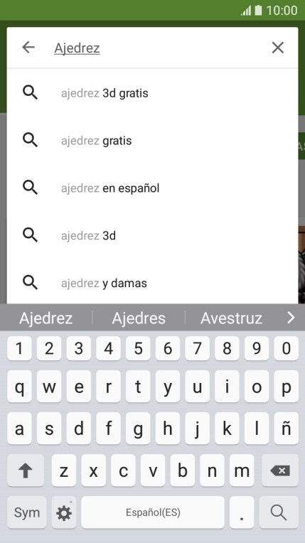 Introduce el nombre del tema o de la app y pulsa el icono de búsqueda.