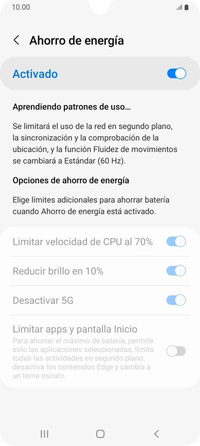 Pulsa la tecla de inicio para terminar y regresar a la pantalla de inicio.