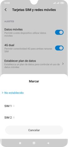Pulsa el ajuste deseado.