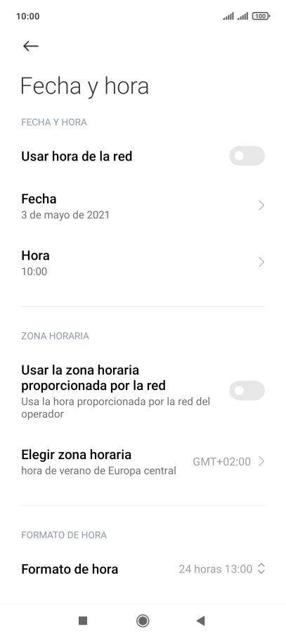 Pulsa el indicador junto a 