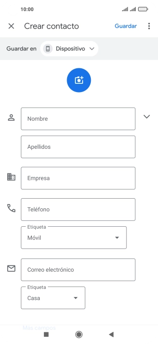 Pulsa Nombre e introduce el nombre deseado.