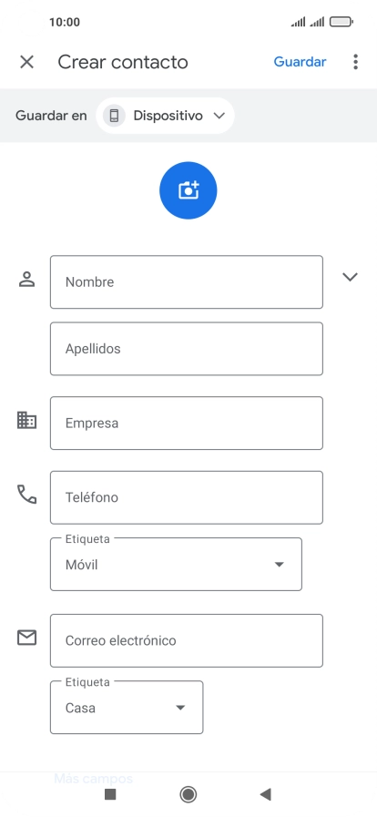 Pulsa Nombre e introduce el nombre deseado.
