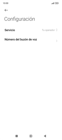 Pulsa Número del buzón de voz.