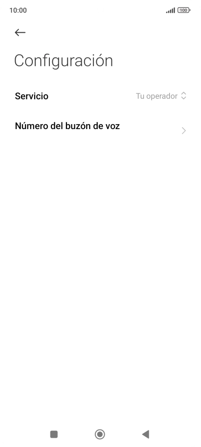 Pulsa Número del buzón de voz.