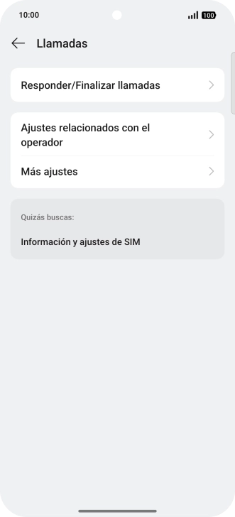 Pulsa Ajustes relacionados con el operador.
