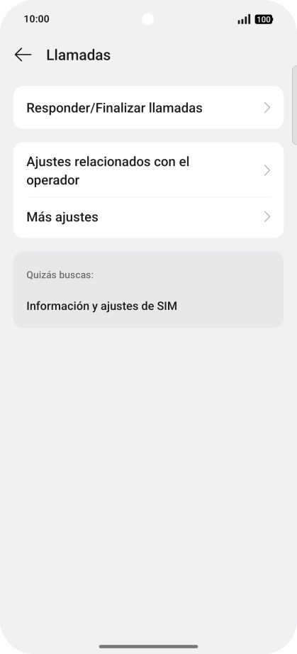 Pulsa Ajustes relacionados con el operador.