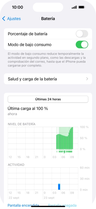 Desliza el dedo hacia arriba desde la parte inferior de la pantalla para terminar y volver a la pantalla de inicio.