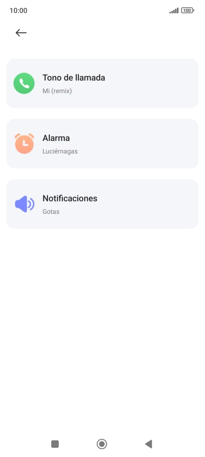 Pulsa Tono de llamada.