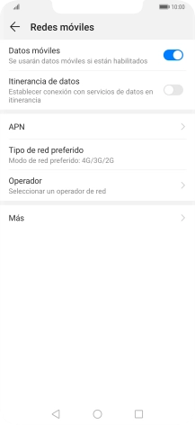Pulsa Tipo de red preferido.