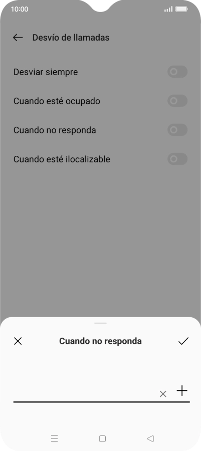 Introduce +34600132000 y pulsa el icono de aceptar.