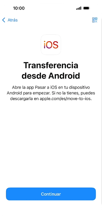 Para transferir contenido a tu teléfono, tienes que haber instalado la app 