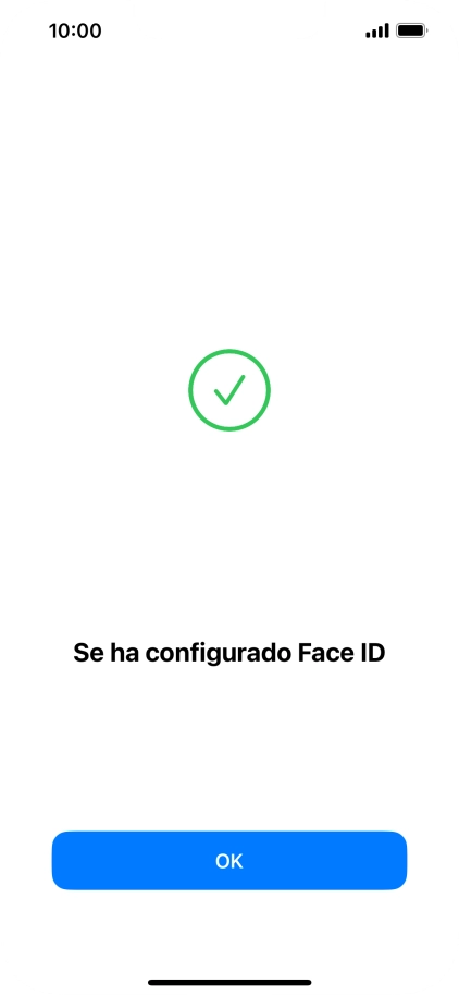 Pulsa OK. Si no has añadido anteriormente un código de seguridad, tendrás que introducir un código de libre elección dos veces consecutivas.