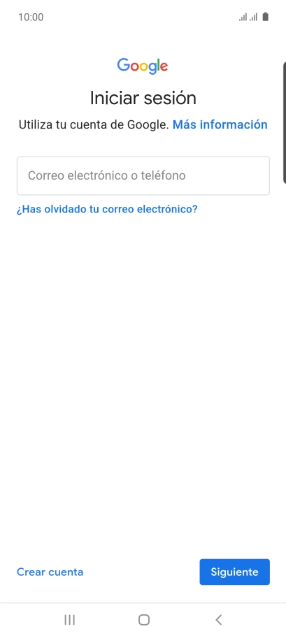 Si no tienes una cuenta de Google, pulsa Crear cuenta y sigue las indicaciones de la pantalla para ver cómo crear una cuenta nueva.