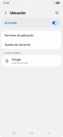 Pulsa Permisos de aplicación.