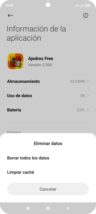 Pulsa Limpiar caché.