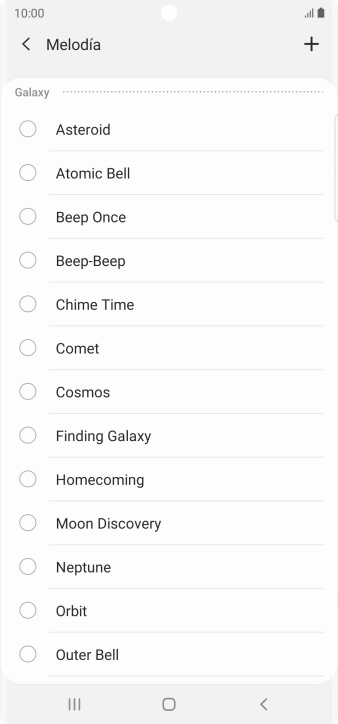Pulsa el icono de añadir timbre de llamada.