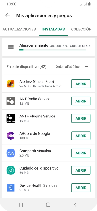 Pulsa la app deseada.