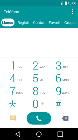 Pulsa la tecla numérica 1 durante unos instantes hasta que la pantalla muestre que estás llamando al contestador. Sigue las instrucciones para escuchar tus mensajes.