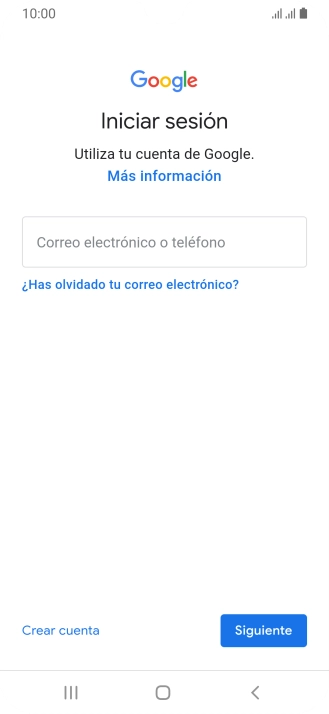 Si no tienes una cuenta de Google, pulsa Crear cuenta y sigue las indicaciones de la pantalla para ver cómo crear una cuenta nueva.