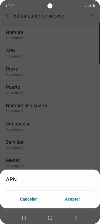 Introduce airtelwap.es y pulsa Aceptar.