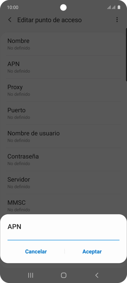 Introduce airtelwap.es y pulsa Aceptar.