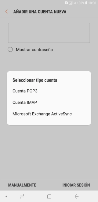 Pulsa Cuenta IMAP.