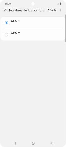 Pulsa en el campo junto a la conexión de datos para activarla.