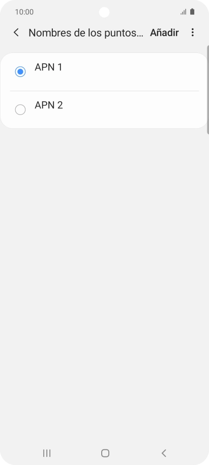 Pulsa en el campo junto a la conexión de datos para activarla.