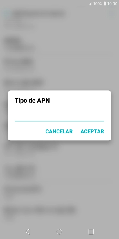 Introduce default y pulsa ACEPTAR.