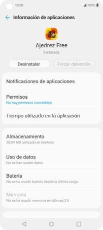 Pulsa Almacenamiento.