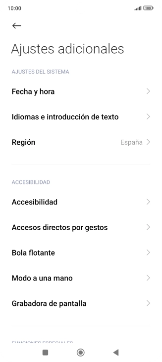 Pulsa Fecha y hora.