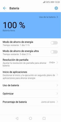 Pulsa el indicador junto al ajuste deseado para activar la función.