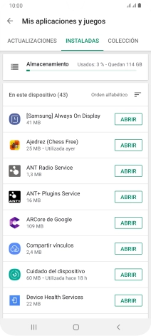 Pulsa la app deseada.