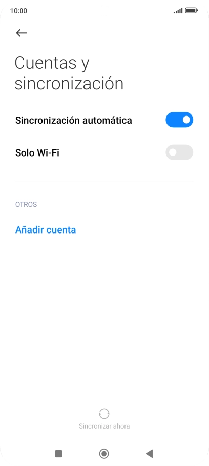 Pulsa Añadir cuenta.