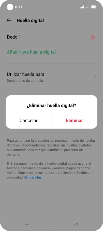 Pulsa Eliminar.