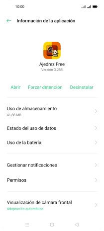 Pulsa Uso de almacenamiento.