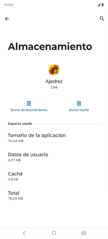 Pulsa Borrar caché.