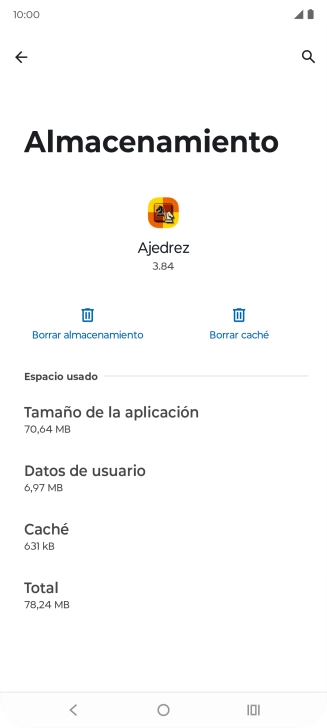 Pulsa Borrar caché.