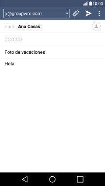 Pulsa el icono de anexos.