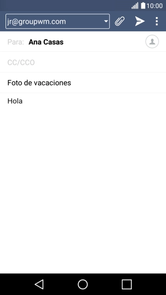 Pulsa el icono de anexos.
