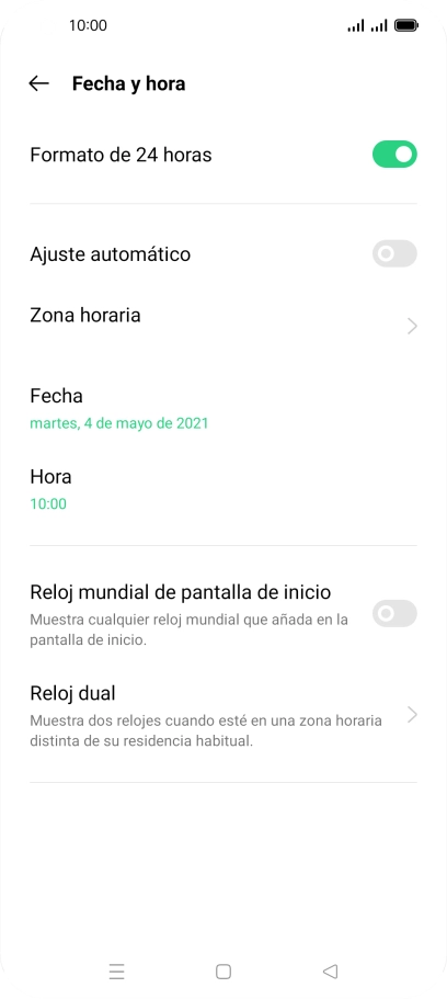 Pulsa el indicador junto a 