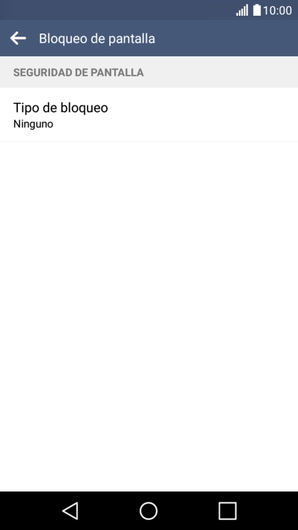 Pulsa Tipo de bloqueo.