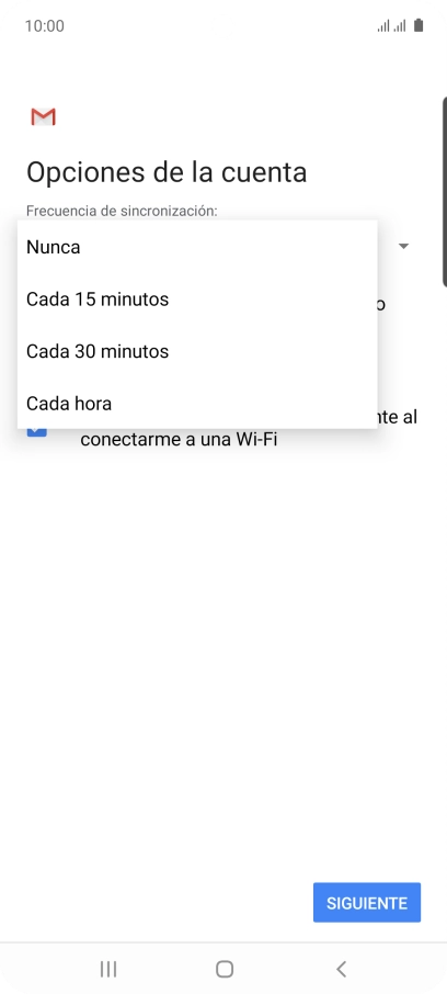 Pulsa el ajuste deseado.