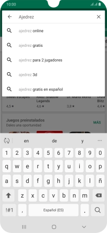 Introduce el nombre del tema o de la app y pulsa el icono de búsqueda.