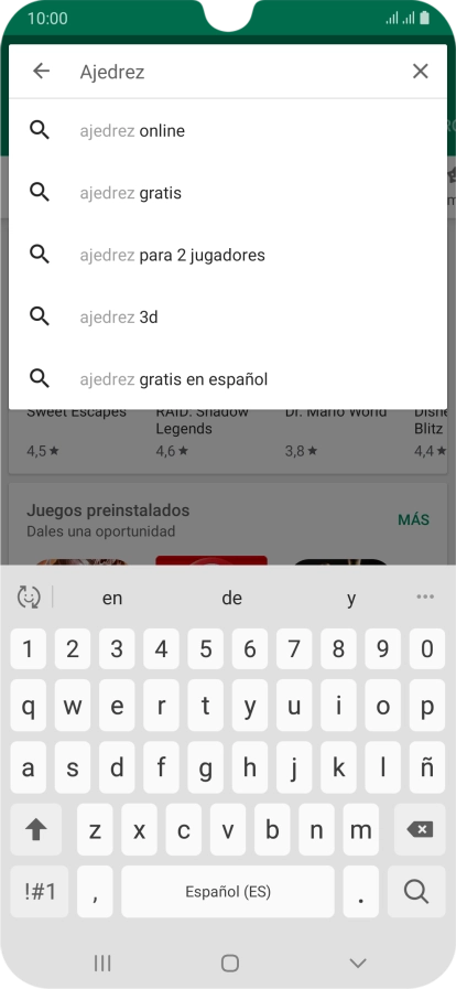 Introduce el nombre del tema o de la app y pulsa el icono de búsqueda.